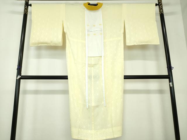 平和屋着物●上質な長襦袢 無双仕立て 半衿刺繍 麻の葉地紋 正絹 逸品 DAAX4318ps