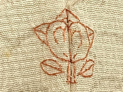 平和屋着物▽訪問着　単衣　お召地　刺繍　草花文　銀糸　正絹　逸品　AABA7685fy