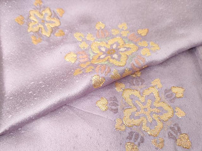 平和屋着物▽訪問着 単衣 駒刺繍 竹屋町刺繍 舞花文 金糸 正絹 逸品 DAAV5908az