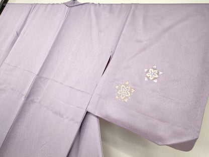 平和屋着物▽訪問着 単衣 駒刺繍 竹屋町刺繍 舞花文 金糸 正絹 逸品 DAAV5908az