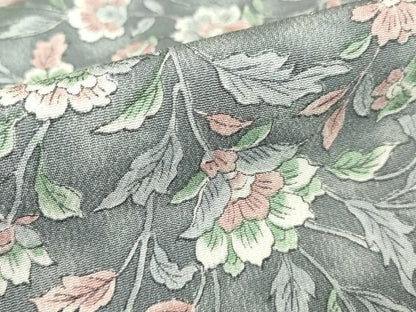 平和屋着物▽上質な小紋 単衣 更紗花文 正絹 逸品 DAAV5940az