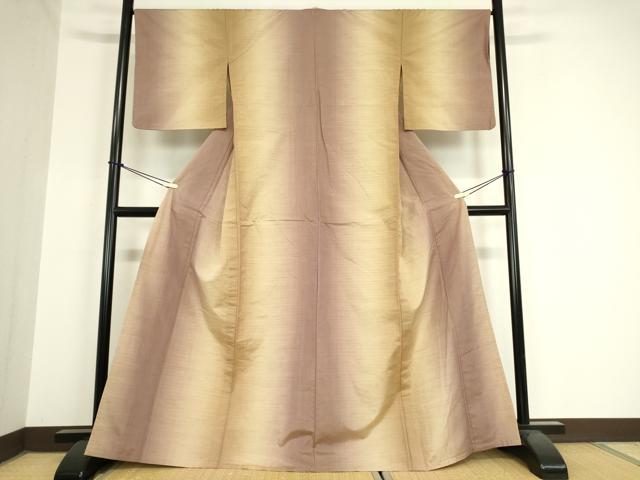 平和屋着物▽上質な紬 単衣 霞間道 正絹 逸品 DAAV5947az