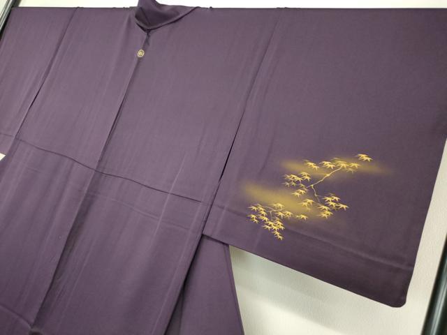 平和屋着物▽訪問着 単衣 竹屋町刺繍 風景草葉文 金彩 正絹 逸品 DAAV5977az