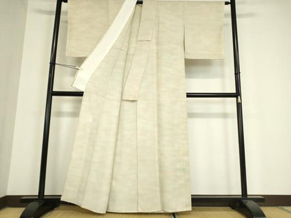 平和屋着物▽上質な小紋　単衣　作家物　霞文　暈し染め　正絹　逸品　DAAV5968az