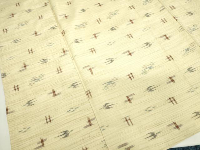平和屋着物▽上質な紬 単衣 燕絣 正絹 逸品 DAAV5958az