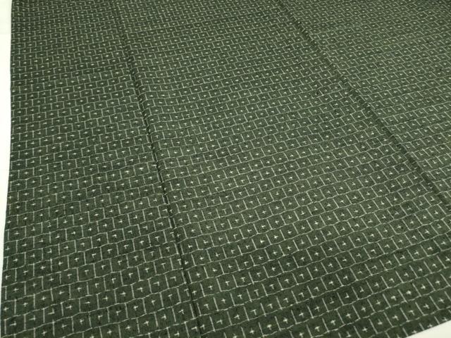 平和屋着物▽男性 紬 単衣 亀甲柄 正絹 逸品 DAAV5959az