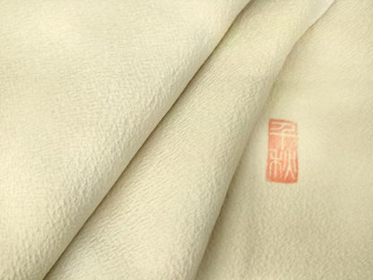 平和屋着物▽上質な小紋　単衣　作家物　霞文　暈し染め　正絹　逸品　DAAV5968az