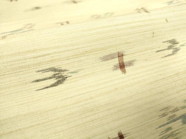 平和屋着物▽上質な紬 単衣 燕絣 正絹 逸品 DAAV5958az
