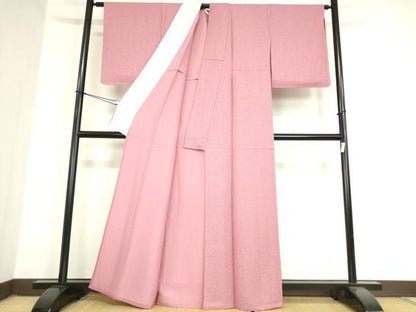 平和屋着物▽江戸小紋 単衣 草花文 正絹 逸品 未使用 DAAV5983az