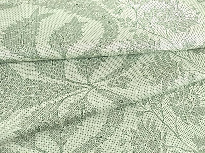 平和屋着物▽上質なお召 単衣 更紗花文 正絹 逸品 DAAV5985az