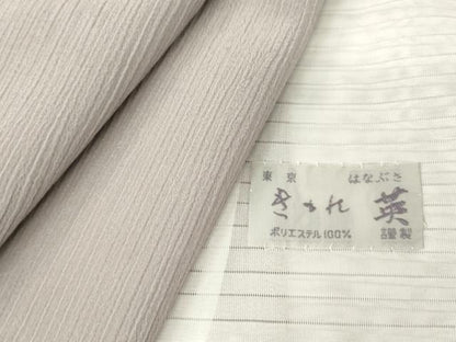 平和屋着物▽洗える最高級着物　＜英＞はなぶさ謹製　色無地　単衣　斜線地紋　薄色　逸品　DAAX3011az