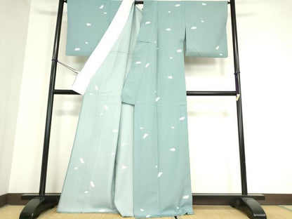 平和屋着物▽上質な小紋 単衣 地紙重ね文 正絹 逸品 DAAV5987az