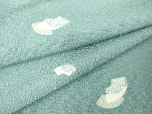 平和屋着物▽上質な小紋 単衣 地紙重ね文 正絹 逸品 DAAV5987az