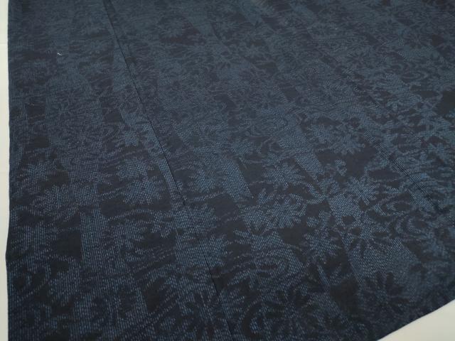 平和屋着物▽結城紬 単衣 立涌流水花文 正絹 逸品 未使用 DAAV5997az