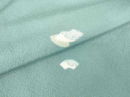 平和屋着物▽上質な小紋 単衣 地紙重ね文 正絹 逸品 DAAV5987az