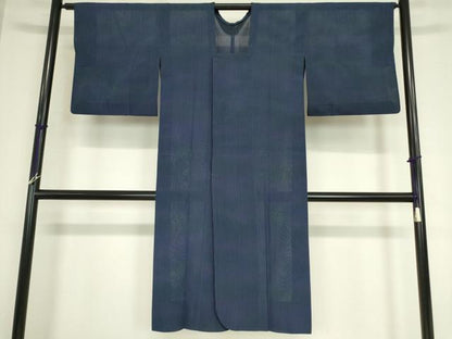 平和屋着物▽道行コート スリーシーズン 春夏秋 塵除け 縞 ロング丈 正絹 逸品 DAAX3030az
