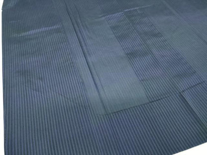 平和屋着物▽道行コート スリーシーズン 春夏秋 塵除け 縞 ロング丈 正絹 逸品 DAAX3030az