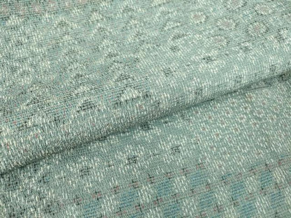 平和屋着物▽本塩沢 単衣 幾何学文様 正絹 逸品 DAAX3044az