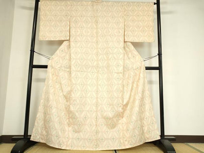 平和屋着物▽本場大島紬 単衣 七宝文 正絹 逸品 DAAX3040az