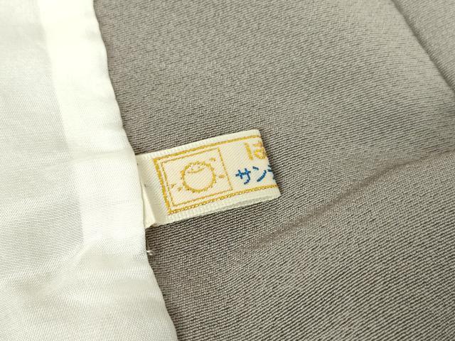 平和屋着物▽上質な色無地　単衣　源氏鼠色　正絹　逸品　未使用　DAAX3046az