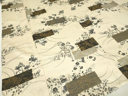平和屋着物▽上質な小紋 単衣 色紙花文 金彩 正絹 逸品 DAAX3039az