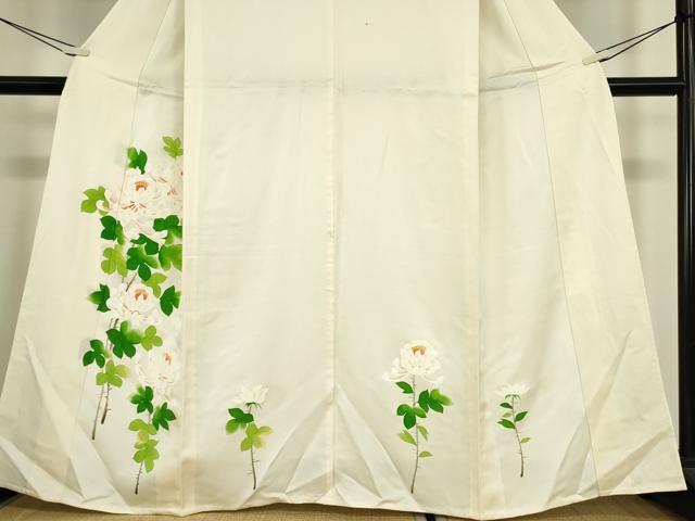 平和屋着物▽訪問着 単衣 草花文 正絹 逸品 DAAX3053az