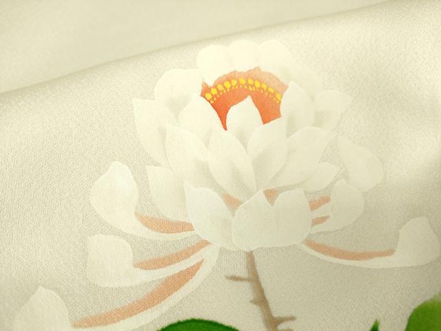 平和屋着物▽訪問着 単衣 草花文 正絹 逸品 DAAX3053az