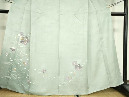 平和屋着物▽訪問着 単衣 舞花文 暈し染め 正絹 逸品 DAAX3067az