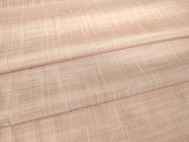 平和屋着物▽上質な紬 単衣 横段文 正絹 逸品 DAAX3081az