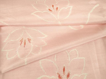 平和屋着物▽上質な紬　単衣　花唐草文　正絹　逸品　DAAX3080az