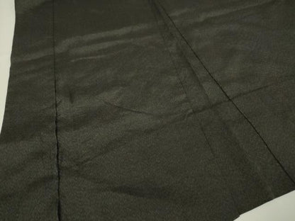 平和屋着物▽男性 長羽織 スリーシーズン春夏秋 塵除け 霞文 憲法黒茶色 正絹 逸品 DAAX3090az