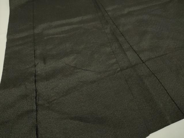 平和屋着物▽男性 長羽織 スリーシーズン春夏秋 塵除け 霞文 憲法黒茶色 正絹 逸品 DAAX3090az