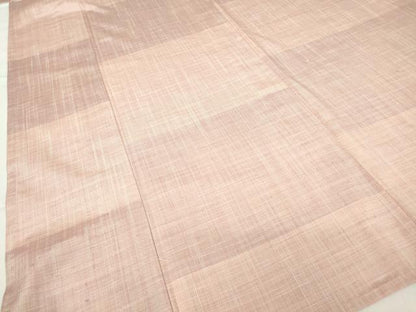平和屋着物▽上質な紬 単衣 横段文 正絹 逸品 DAAX3081az