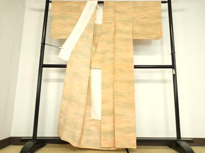 平和屋着物▽上質な小紋 単衣 霞文 正絹 逸品 DAAX3078az