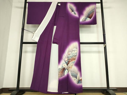 平和屋着物▽訪問着 単衣 舞蝶文 暈し染め 金銀彩 正絹 逸品 DAAX3101az