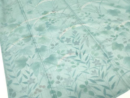 平和屋着物▽中国三大刺繍　スワトウ刺繍　汕頭刺繍　訪問着　無双　紗袷　紗×紗　桔梗芝文　手描き　正絹　逸品　DAAX3103az