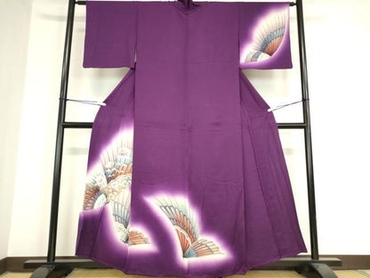 平和屋着物▽訪問着 単衣 舞蝶文 暈し染め 金銀彩 正絹 逸品 DAAX3101az