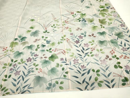 平和屋着物▽中国三大刺繍　スワトウ刺繍　汕頭刺繍　訪問着　無双　紗袷　紗×紗　桔梗芝文　手描き　正絹　逸品　DAAX3103az