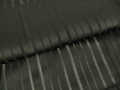 平和屋着物▽道行コート スリーシーズン 春夏秋 塵除け 縞 黒色 ロング丈 正絹 逸品 未使用 DAAX3133az
