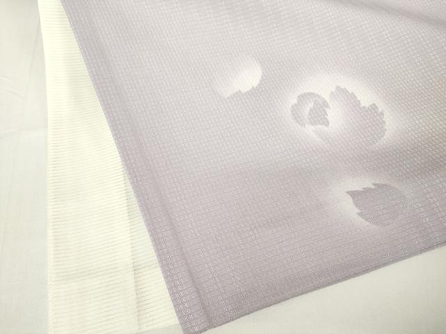 平和屋着物▽上質な小紋　単衣　舞葉文　暈し染め　正絹　逸品　DAAX3131az