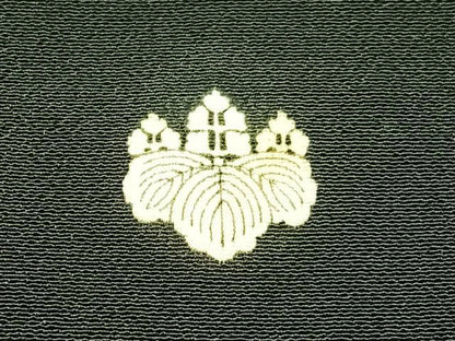 平和屋着物■豪華黒留袖　駒刺繍　扇面松花文　金銀糸　正絹　逸品　AABB1702mf