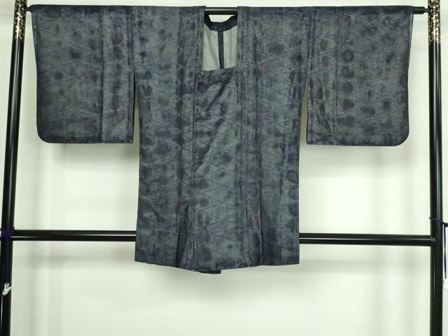 平和屋着物▽道行コート 無双 紗袷 紗×紗 スリーシーズン 春夏秋 ちりよけ 風景草花文 正絹 逸品 DAAW9433sf
