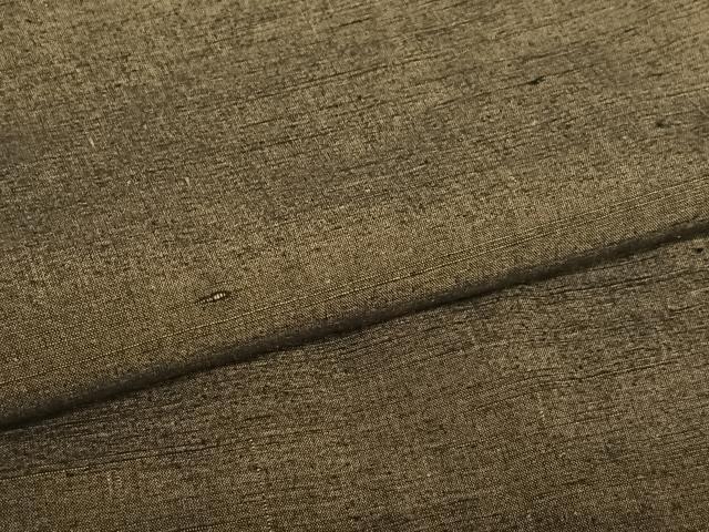 平和屋着物●男性　紬　アンサンブル　色無地　赤墨色　正絹　逸品　AABA8835zg