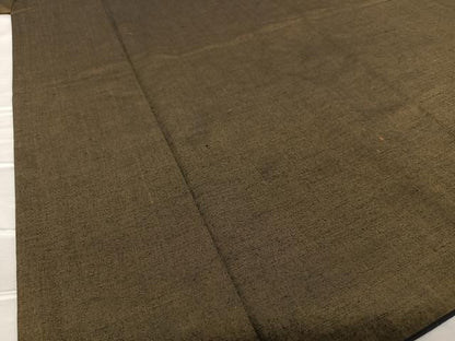 平和屋着物●男性　紬　アンサンブル　色無地　赤墨色　正絹　逸品　AABA8835zg