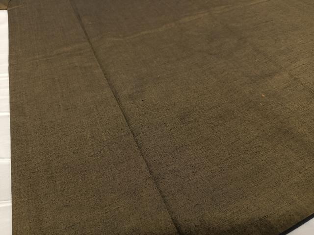 平和屋着物●男性　紬　アンサンブル　色無地　赤墨色　正絹　逸品　AABA8835zg