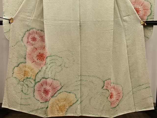 平和屋着物●豪華振袖 総絞り 立波花文 正絹 逸品 BAAV0720mz