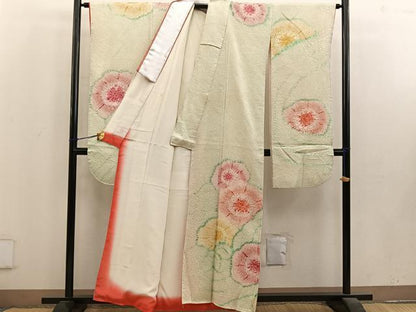 平和屋着物●豪華振袖 総絞り 立波花文 正絹 逸品 BAAV0720mz