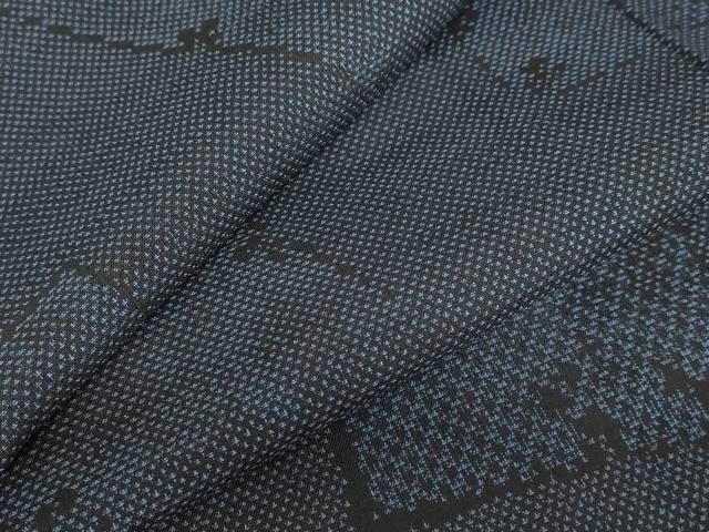 平和屋着物＊夏物 本場大島紬 夏大島 9マルキ 破れ色紙文 正絹 逸品 AABB0563st