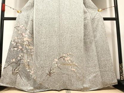 平和屋着物●訪問着 草花文 金彩 正絹 逸品 AABB2924ph