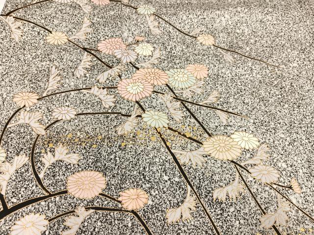 平和屋着物●訪問着 草花文 金彩 正絹 逸品 AABB2924ph